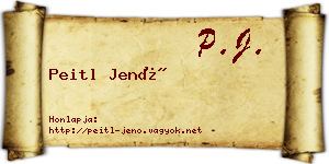 Peitl Jenő névjegykártya